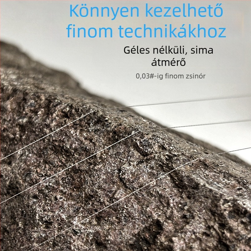 Horgászati alsó zsinór, PE zsinór négy szálból, kopásálló, harapás elleni védelem, nagy húzóerővel