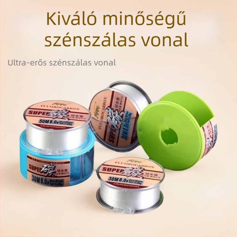 Szénszálas horgász alsó zsinór, nagy szilárdság, 300 db