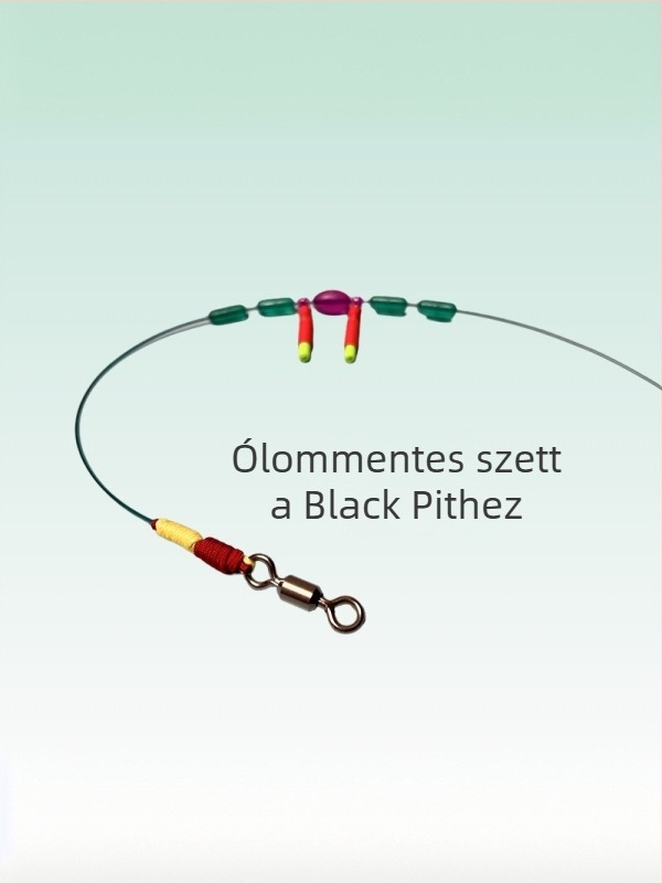 Xiongben Fekete gödör horgász zsinór készlet – óriás halak, gyémánt csomó, ólommentes, nagy erősség, alacsony nyúlás, 5.4 m