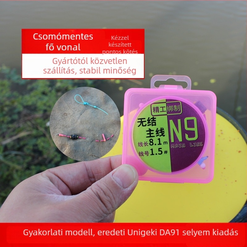 Nylon fő zsinór a Black Pit horgászathoz — megerősített, csomómentes, önzáró, anti-tangle