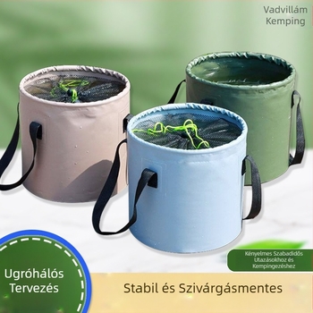 Összecsukható kültéri vízvödör – PVC, Márka 1; autómosáshoz, utazási mosáshoz és kempingezéshez