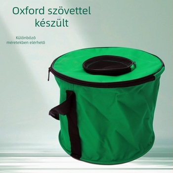 Összecsukható horgász vödör élő halak számára, kerek alakú, Oxford anyagból
