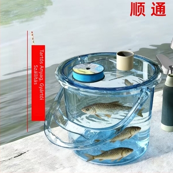 Vastagított hordozható horgászvödör, műanyag, hőálló, alkalmas egyetemi kollégiumokra