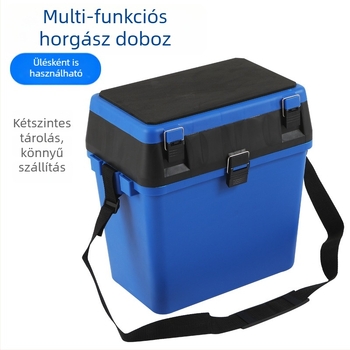 Multifunkcionális műcsalis horgászdoboz, könnyű ülő, vastagított konstrukció, kopásálló, ütésálló (Anyag: Egyéb; Bruttó súly: Egyéb)