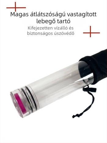 Horgászúszócső – Átlátszó, Megerősített, Hosszabbított, Több rekesz, Akril