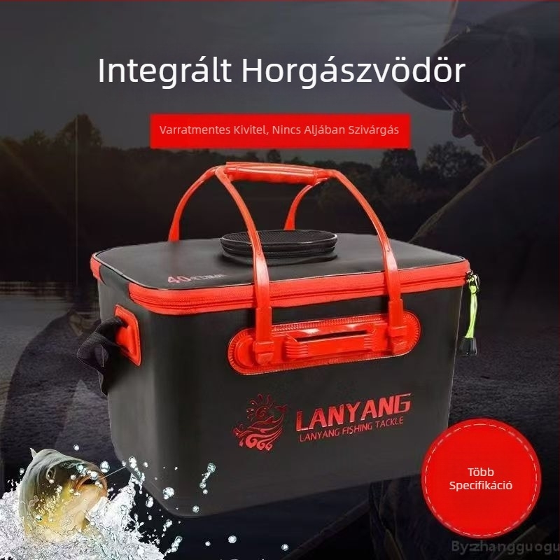 EVA kültéri integrált halas vödör élőhalak számára, vastagodott, kopásálló, vízálló