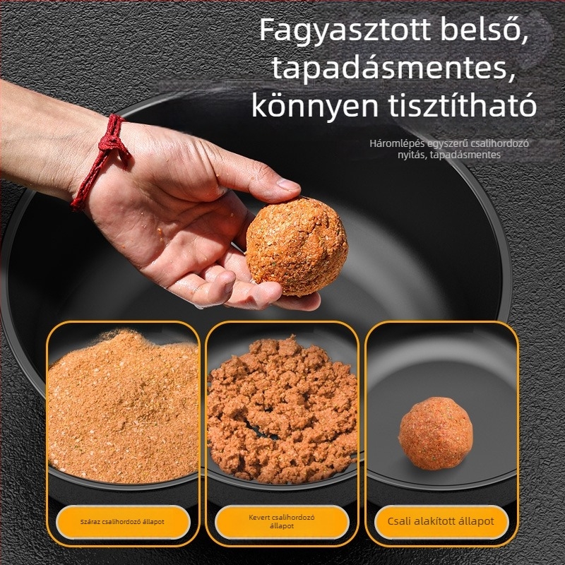 ABS anyagú négy darabos csali vödör készlet övvel