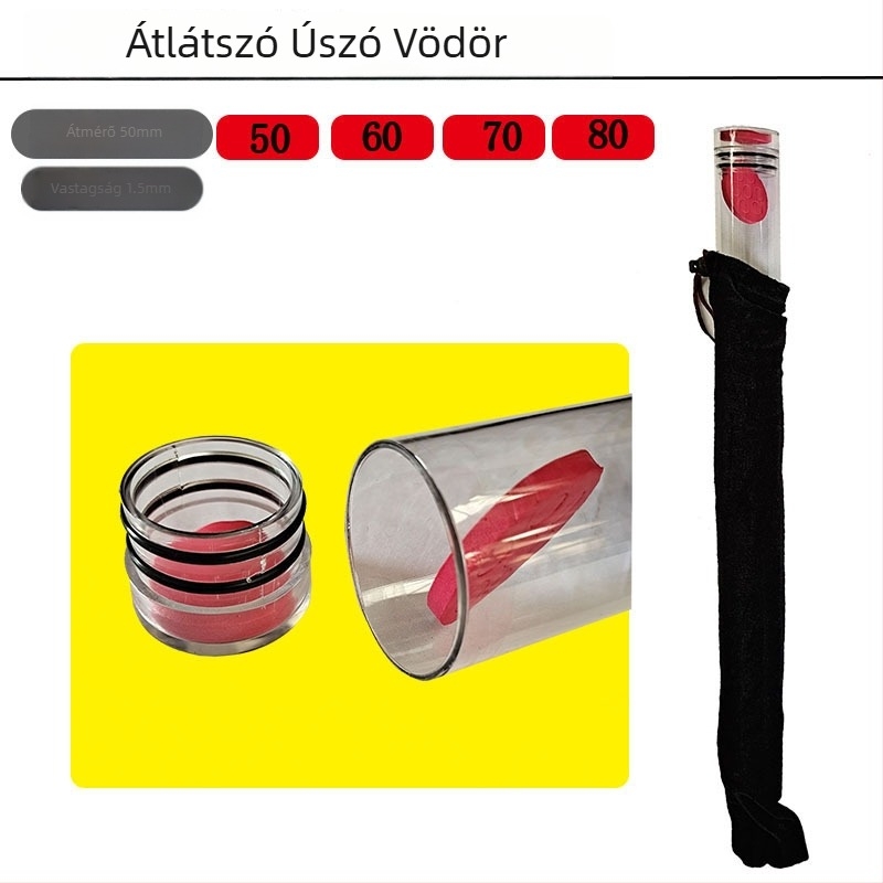 Átlátszó PC úszócső horgászathoz