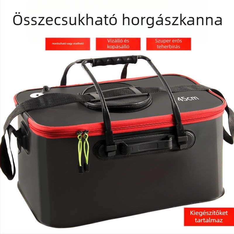 Multifunkcionális horgászvödör vastagított EVA dizájnnal, nagy kapacitású, összecsukható (Anyag: Silk flower; Termékkód: F 9779s 8mh95897)