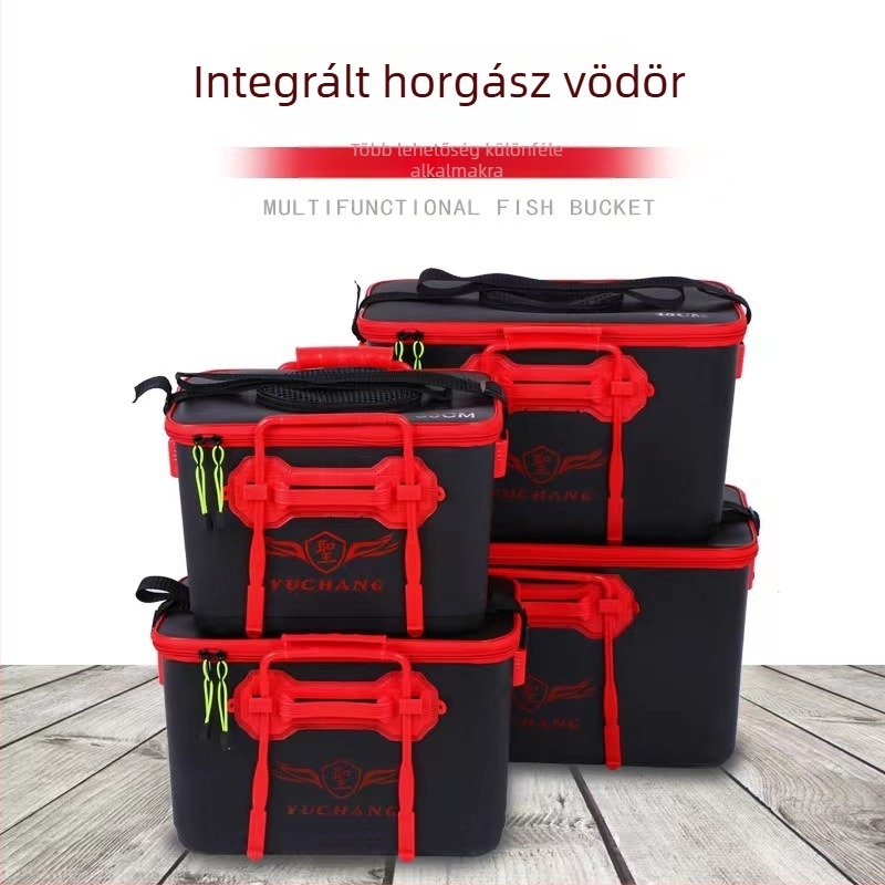 EVA élőhalas vödör, egyrészes, vastag falú kialakítású, kültéri horgászathoz
