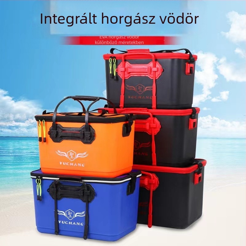 EVA élőhalas vödör, egyrészes, vastag falú kialakítású, kültéri horgászathoz