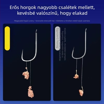 Waves alháló alatti kettős horogkészlet, tüskés horogok, 200 darab horgászat