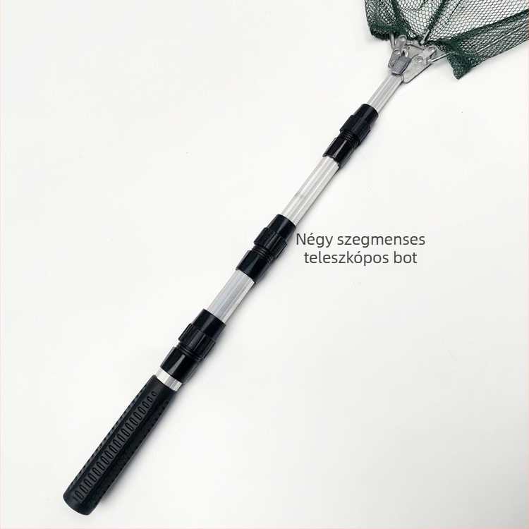 Alumínium ötvözetből készült összecsukható teleszkópos halászháló, Ø40 nyílás, 40 mélység, finom szemű háló, teherbírás 2 kg