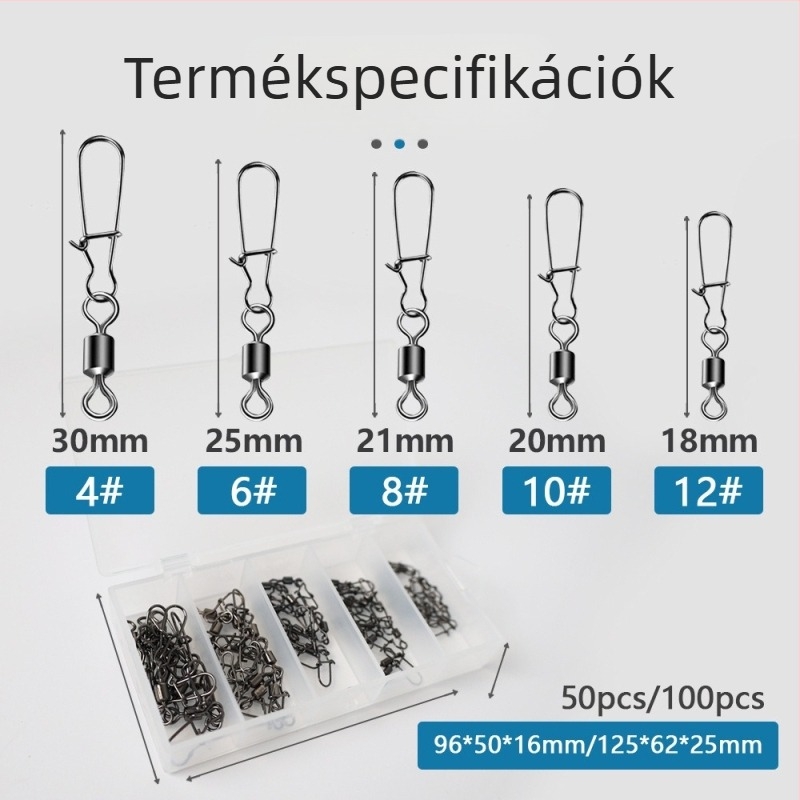 Amerikai stílusú forgóval megerősített pin készlet tengeri horgászathoz