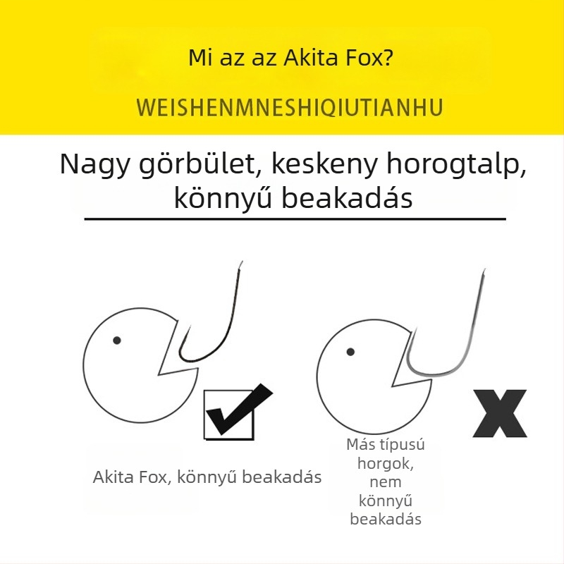 Akita Fox Line kettős horoggal, kézzel kötött, kész vezető készlet