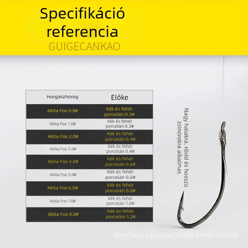 Akita Fox Line kettős horoggal, kézzel kötött, kész vezető készlet