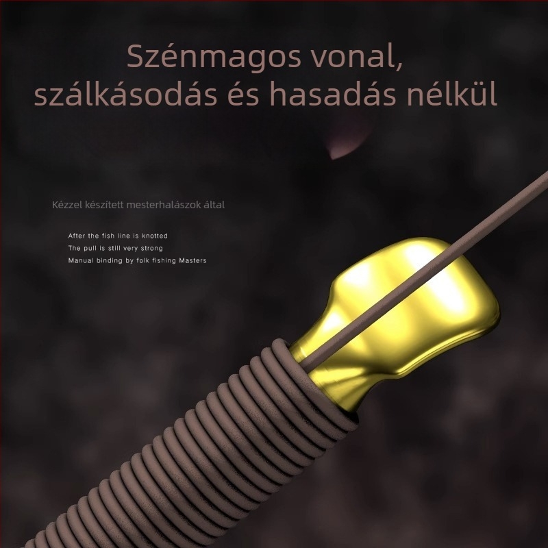 Szénalapú kettős horogas halászkészlet, anti-tekeredés, készre kötött és kézzel kötve