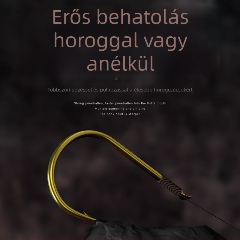 Szénalapú kettős horogas halászkészlet, anti-tekeredés, készre kötött és kézzel kötve