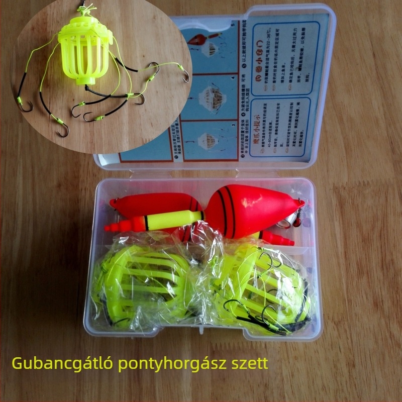 Eagle Claw karp horgász készlet, két dobozos készlet, anti-tekerés, robbanó horog, horgász felszerelés