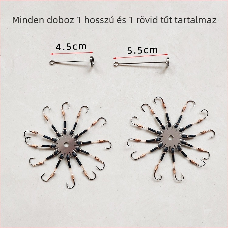 Nyolcszárnyú anti-tekeredéses horgok készlet, csali tészta – vadvízi és tengeri horgászathoz