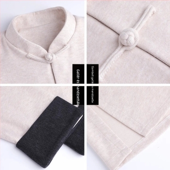 Uniszex Tai Chi ruha ősz-télre, vastagított poliészter-selyem-gyapjú keverék, felnőttek edzésére