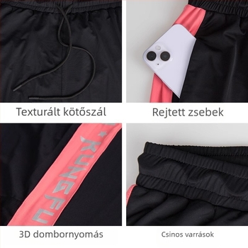 Wushu edzésnadrág, laza illeszkedés, Tai Chi stílus, uniszex, tavasz–ősz modell, anyag: kémiai rostok keveréke, 82% nylon.