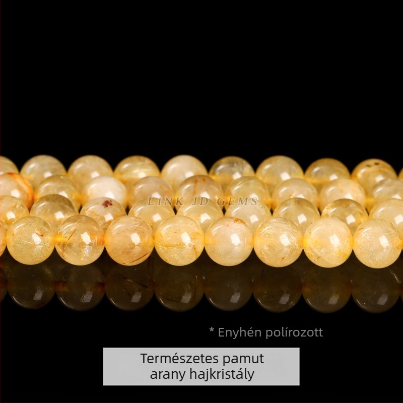 8 mm-es arany kristálygyöngyök, kerek, szabadon fűzhető DIY ékszerekhez, karkötő komponensek