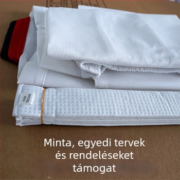 Taekwondo öltözet (egyszínű minta, poliészter-pamut anyag, bélés pamutkeverék, Eredet: Qingdao, Shandong)