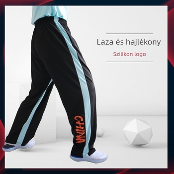 Tai Chi nadrág felnőtteknek, uniszex, magas rugalmasságú, egyenes szabású, Milk Silk anyag, 90% poliészter, tolerancia 1–3 cm