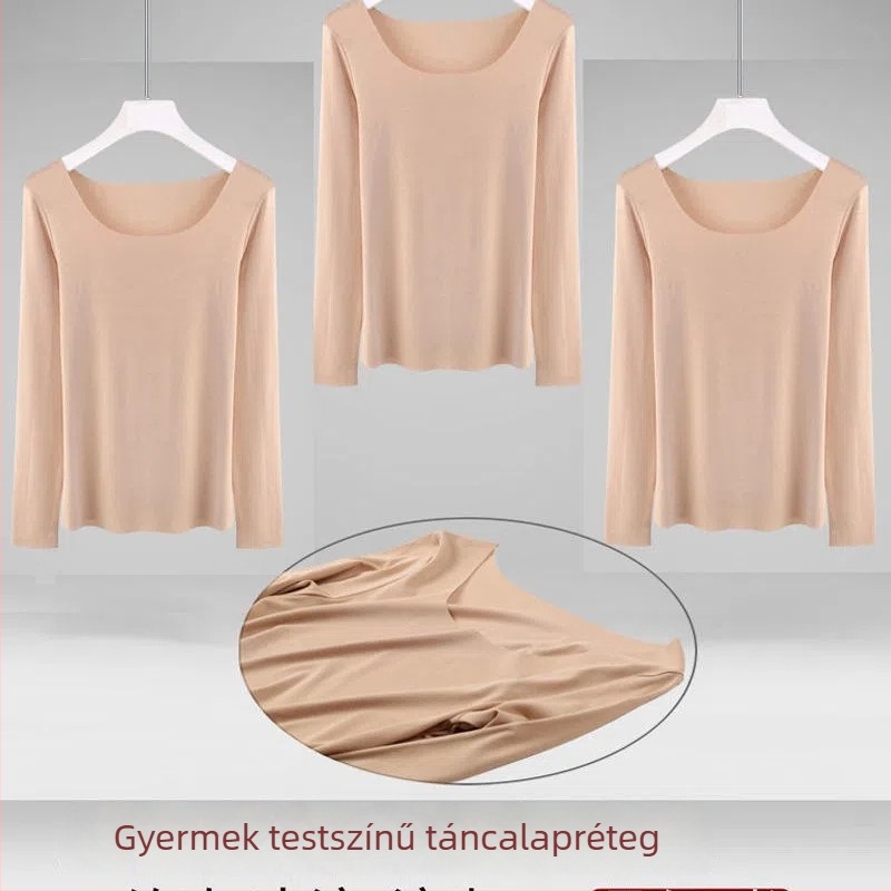 Őszi-téli bőrszínű gyerekeknek szóló tánc egyrészes ruha, szoros szabású edzőruha fleece béléssel.