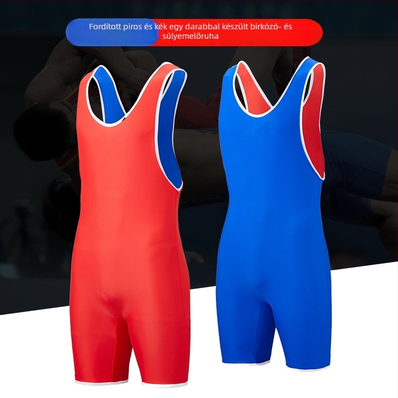 Birkozó ruha, kettős oldalú, uniszex, egyrészes edző és versenydressz, 100% nylon