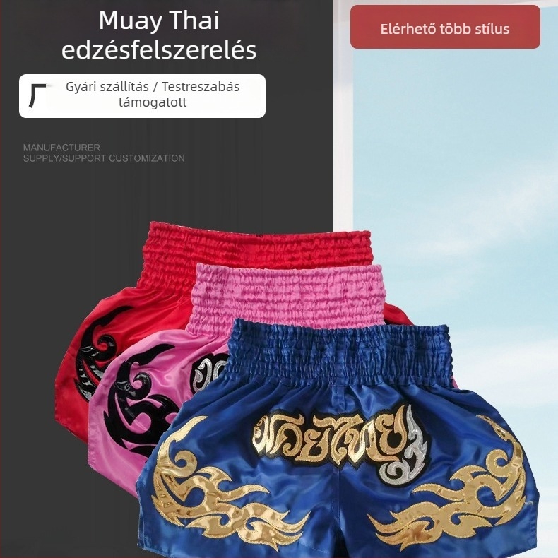 Gyerekeknek Sanda/Muay Thai rövidnadrág, uniszex, 90% poliészter, bélés poliészter