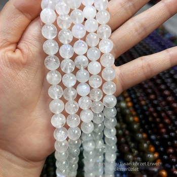 Holdkő – kör alakú, szabad gyöngyök, polirozott félkész DIY ékszer alkatrészek, Guangzhou eredetű