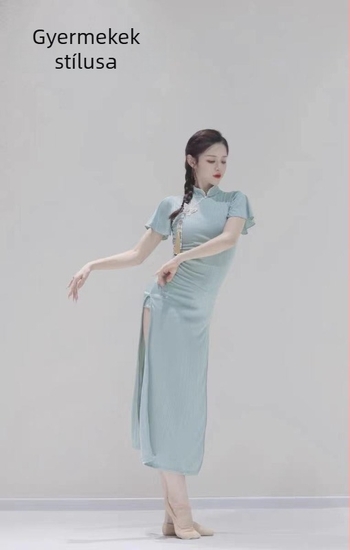 Cheongsam táncruha Chenille anyagból 90–95% Spandex-szel, uniszex néprajzi táncokra, 2023 ősz