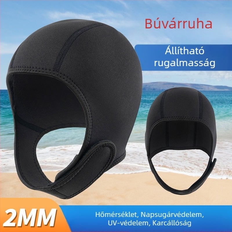 2,5 mm-es neopren úszósapka Velcro-zárással téli úszáshoz, felnőtteknek