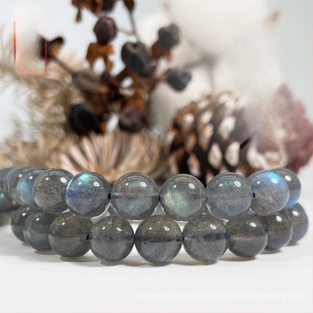 Szürke holdkő gyöngyök DIY ékszerekhez, 8 mm, kerek, fényes