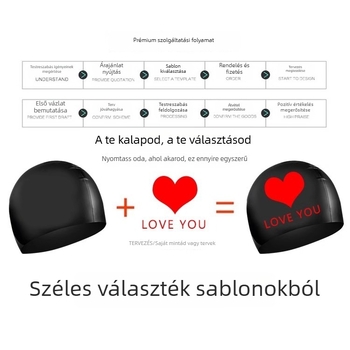 Szilikon úszósapka – Reklámlogóval, felnőtteknek, alkalmas úszásra és vízben történő sétálásra