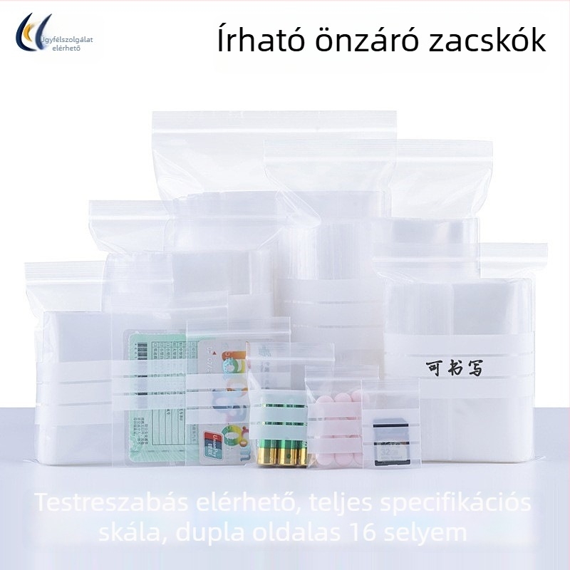 Átlátszó írható önzáró tasak minták és vizsgálati célokra, írható felülettel, testreszabott zárási hossz, egyszer használatos orvosi csomagolás