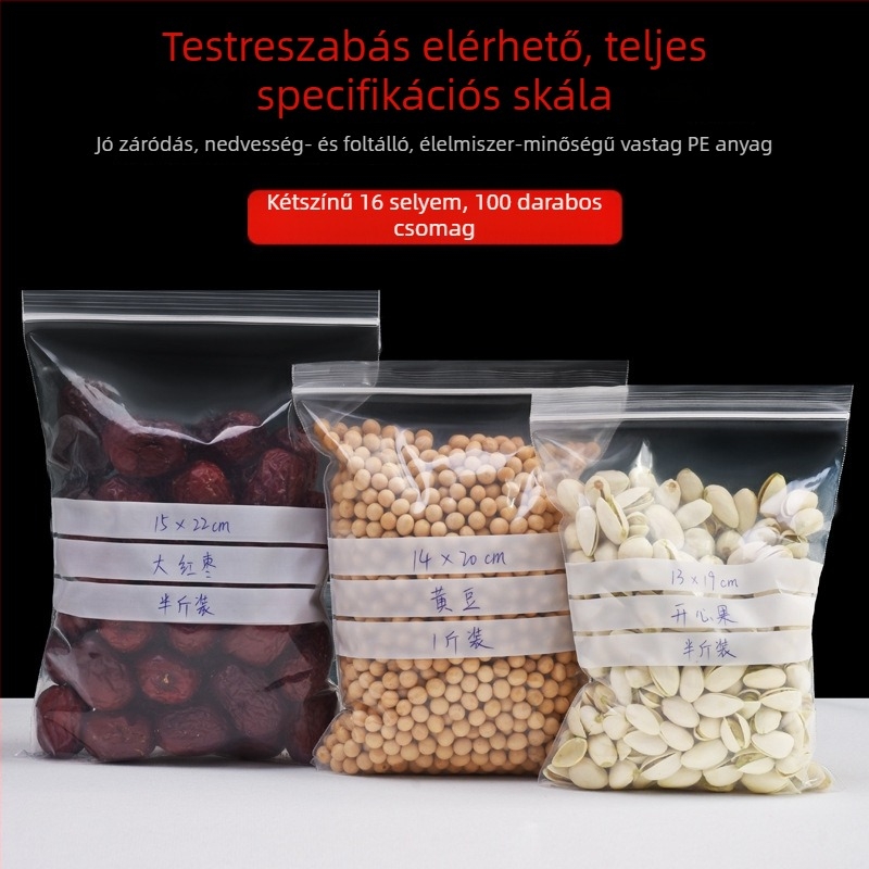 Átlátszó írható önzáró tasak minták és vizsgálati célokra, írható felülettel, testreszabott zárási hossz, egyszer használatos orvosi csomagolás
