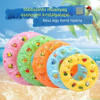 Úszógumi, dupla rétegű kristályos kialakítás hónaljhoz, 15 mm vastag PVC, gyerekeknek