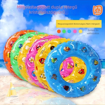 Úszógumi, dupla rétegű kristályos kialakítás hónaljhoz, 15 mm vastag PVC, gyerekeknek