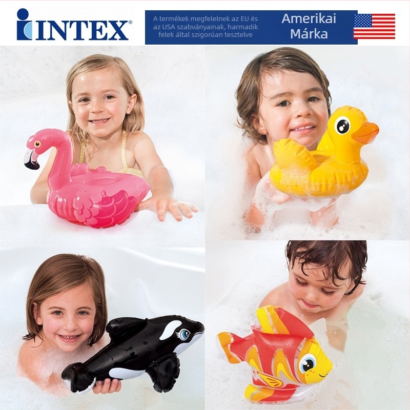 INTEX58590 Baba- és kisgyermekeknek szóló felfújható vízi játék — állatmotívum a medencében, felfújható úszógumi nagy felhajtóerővel