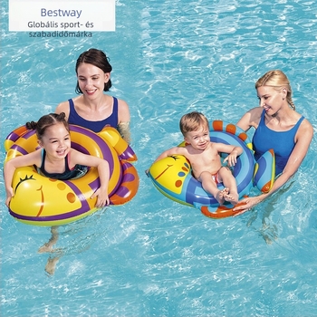 Bestway 36111 Gyerekeknek szánt felfújható úszógyűrű hal alakú, üléssel és hónalj körüli gyűrűvel az úszás elsajátításához