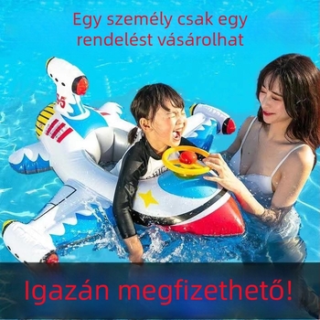 Gyerekeknek készült vastag, felfújható úszógyűrű ülőrésszel, nagy fehér repülőgép alakú úszógyűrű csecsemőknek