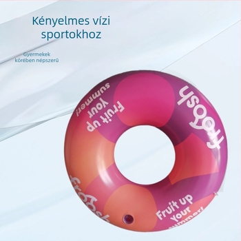 Felnőtt úszó gyűrű – vastag falú, felfújható, PVC 0,25 mm, környezetbarát, reklámlogó mintázat, Enjoy
