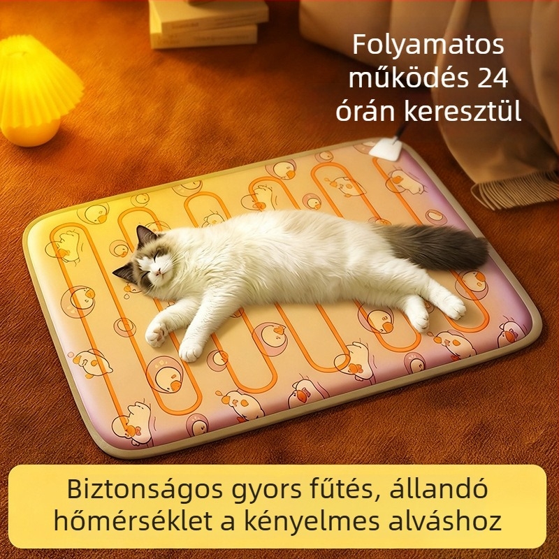 Kutyáknak szóló elektromos fűtőmatrac — PVC anyag, könnyen tisztán tartható felület, egyszerű telepítés