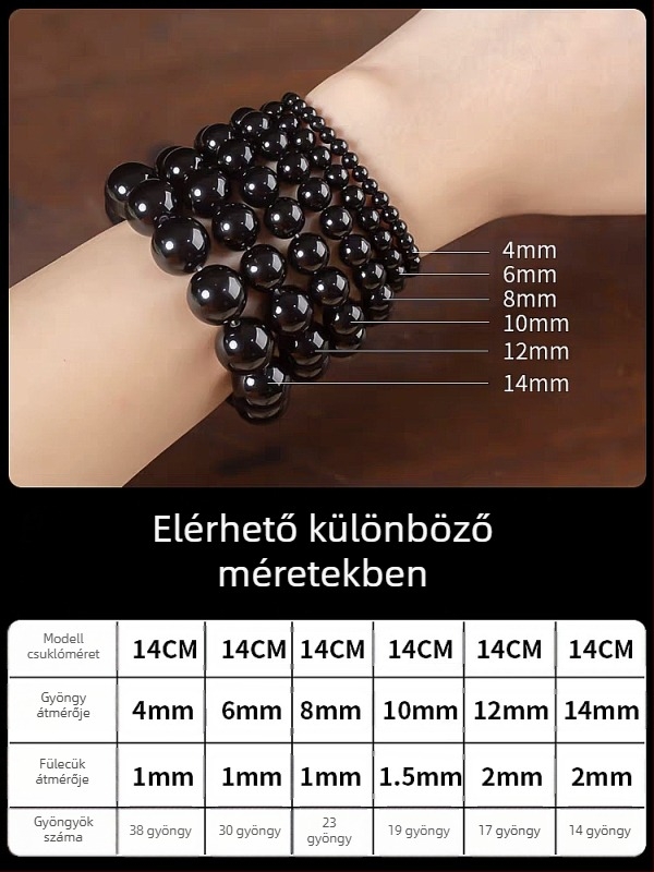 DIY ékszerekhez – szétszórt gyöngyök fekete onixból, polírozott, totem minta, 2025 tavasz