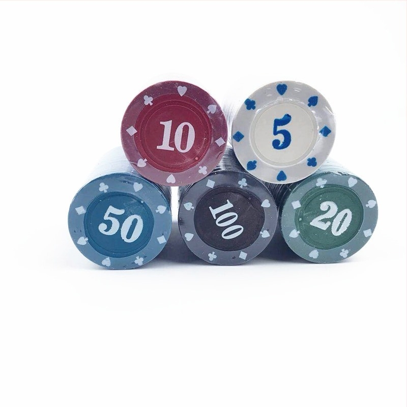 Texas Hold'em chipek a Qianbaihui-tól - melamin, testreszabható, 24 darabos készlet, sakk és kártyajátékokhoz