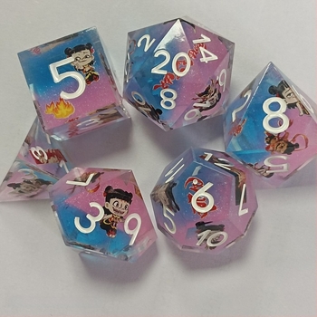 16 mm-es vörös műgyanta dobókocka Dungeons & Dragons RPG-hez, 20 oldalú