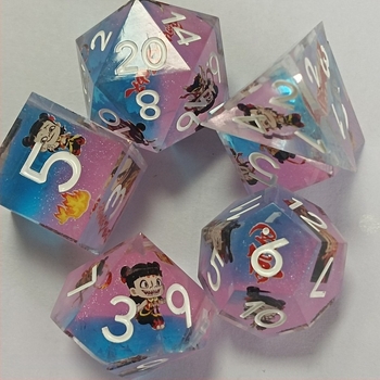 16 mm-es vörös műgyanta dobókocka Dungeons & Dragons RPG-hez, 20 oldalú